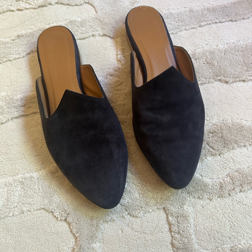 Le Monde Beryl Navy Blue Flats - Picture 2 of 10
